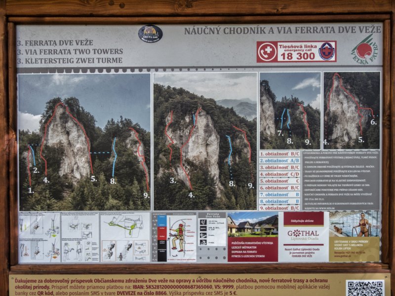 Via ferrata Dve veže