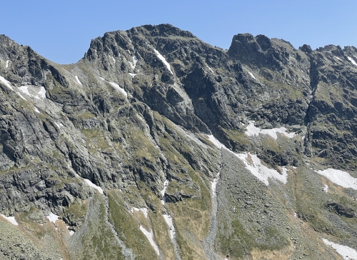 Czarny Mięguszowiecki z przełęczą pod Chłopkiem od południa