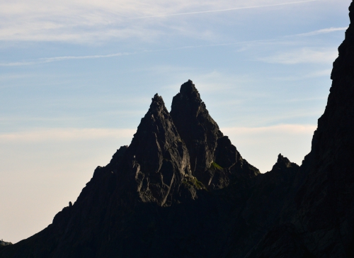 Rysy widok z podejścia w kierunku Żabiego Mnicha